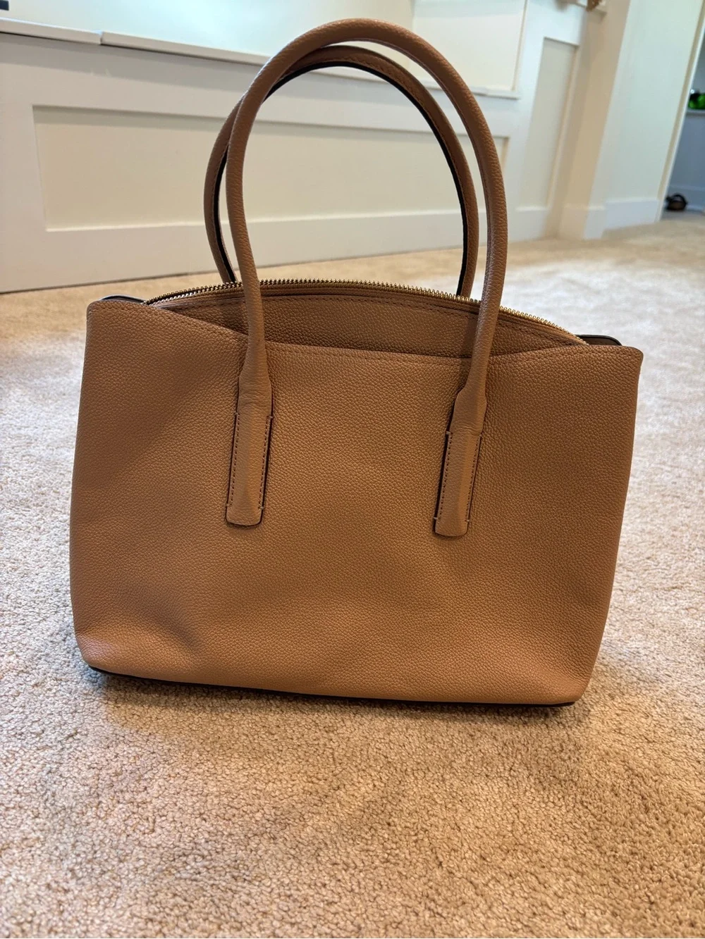 kate spade tan pebble leather satchel